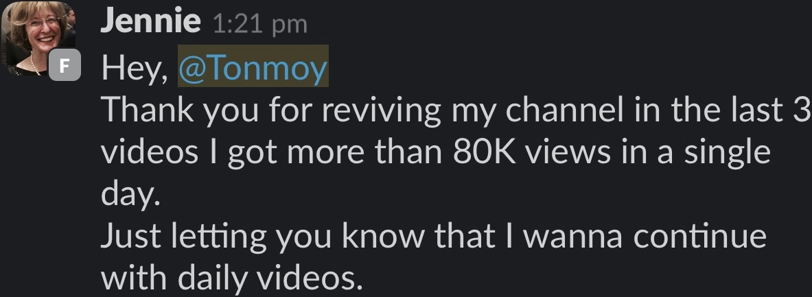 Community chat discussion confirming results